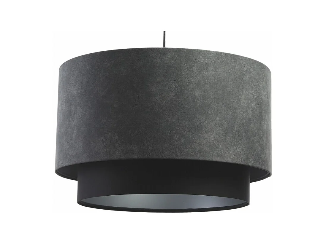 Lampa wisząca DOUBLE ZAMSZ 40 szara/czarna
