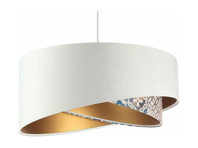 Lampa wisząca ALBIT GOLD biała/złota
