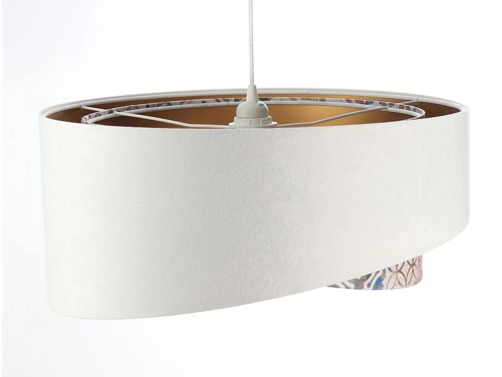Lampa wisząca ALBIT GOLD biała/złota