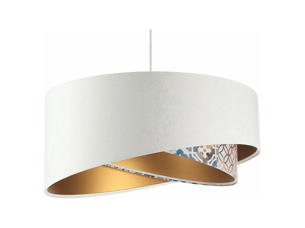 Lampa wisząca ALBIT GOLD biała/złota