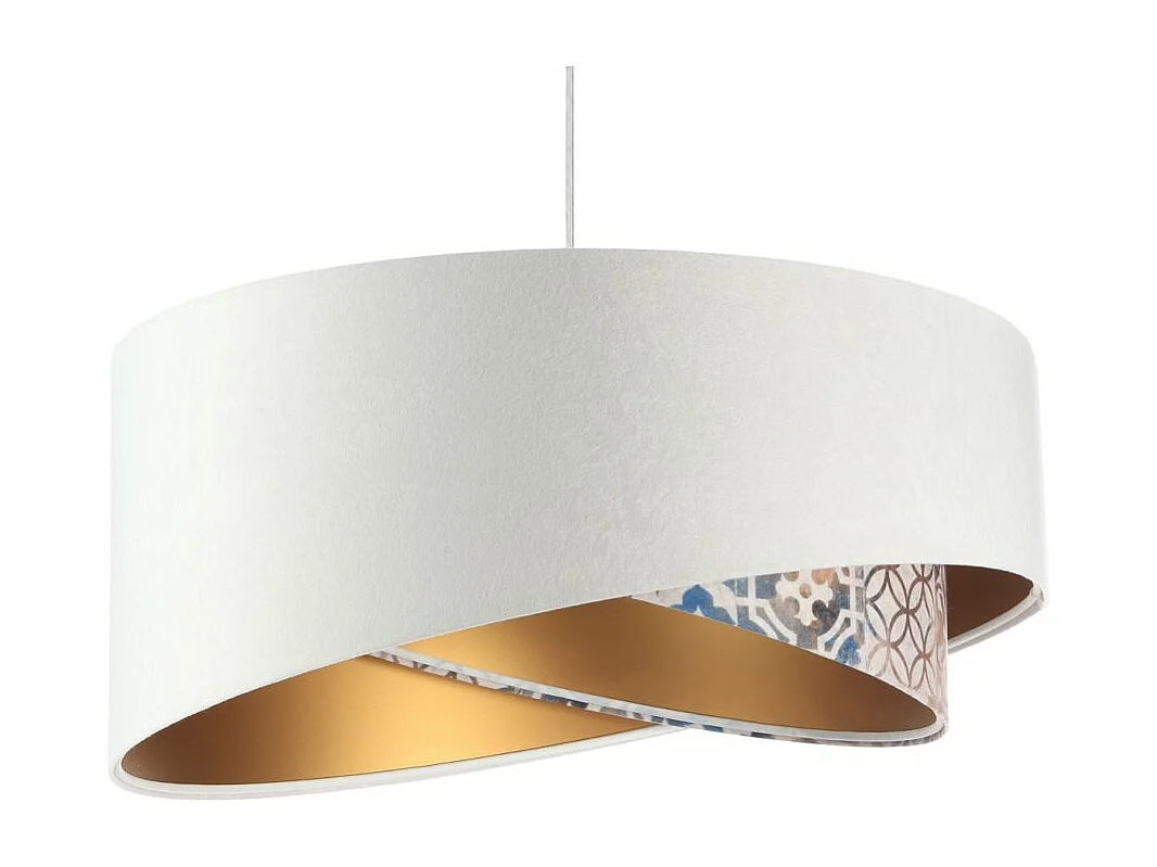 Lampa wisząca ALBIT GOLD biała/złota