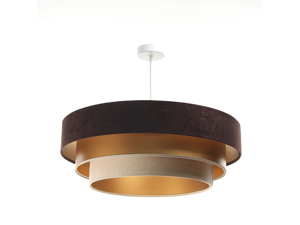 Lampa wisząca TRIO MIX brązowa/złota/beżowa