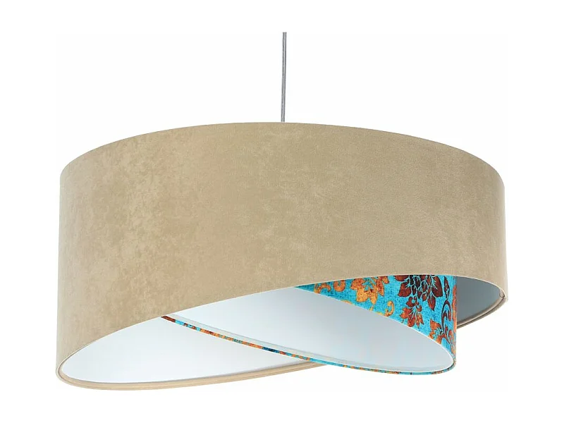 Lampa wisząca EMBLEM beżowa/biała