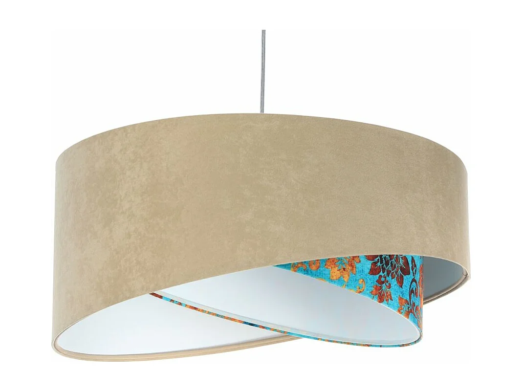 Lampa wisząca EMBLEM beżowa/biała