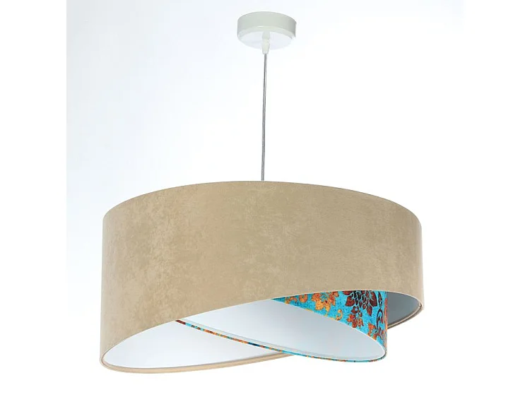 Lampa wisząca EMBLEM beżowa/biała