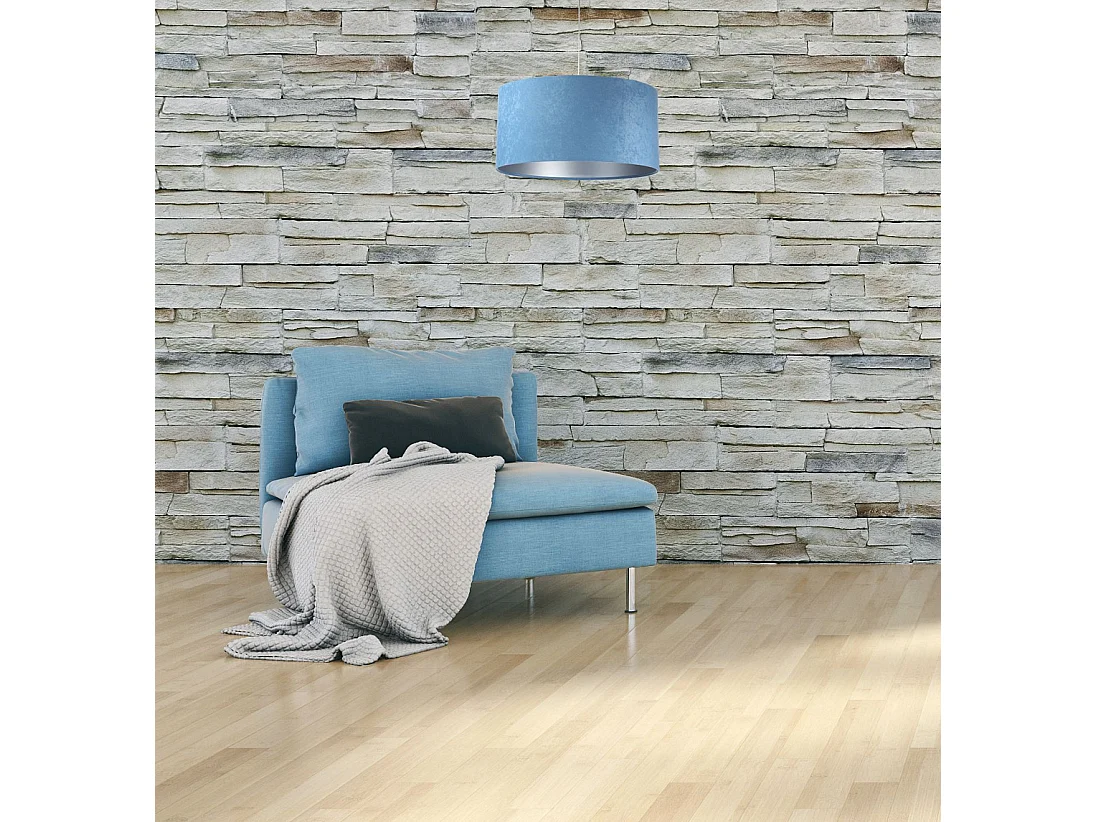 Lampa wisząca HOME 40 błękitna/srebrna