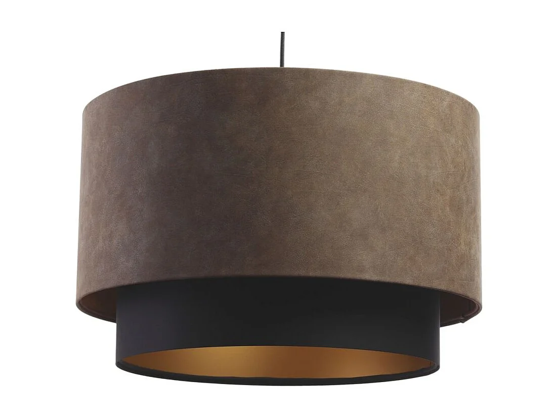 Lampa wisząca DOUBLE ZAMSZ 50 brązowa/czarna