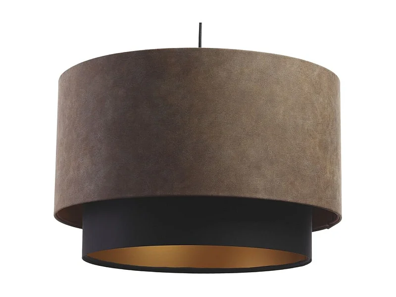 Lampa wisząca DOUBLE ZAMSZ 50 brązowa/czarna