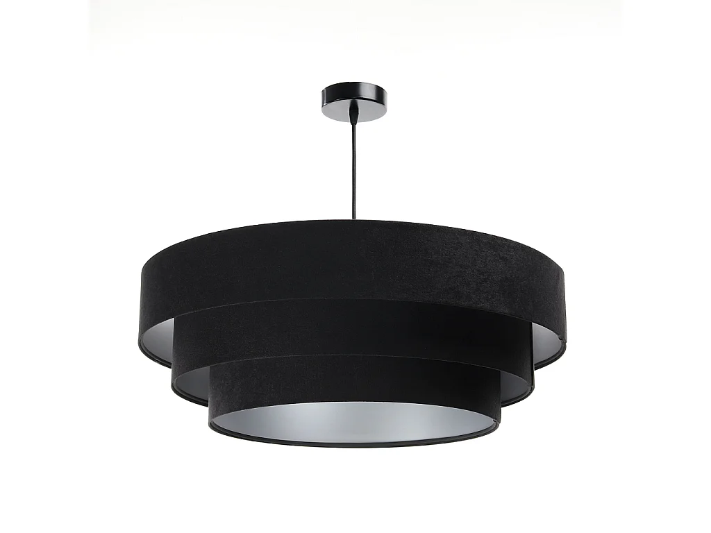Lampa wisząca TRIO czarna/srebrna