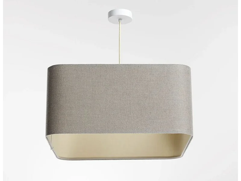 Lampa wisząca KWADRO LEN 001-40w30 jasna beżowa