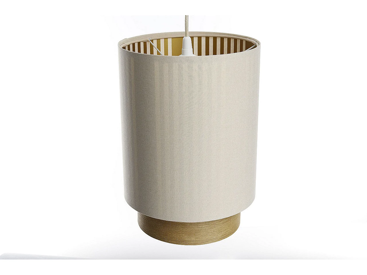 Lampa wisząca DUO LAMI LINE 25 kremowa/brązowa