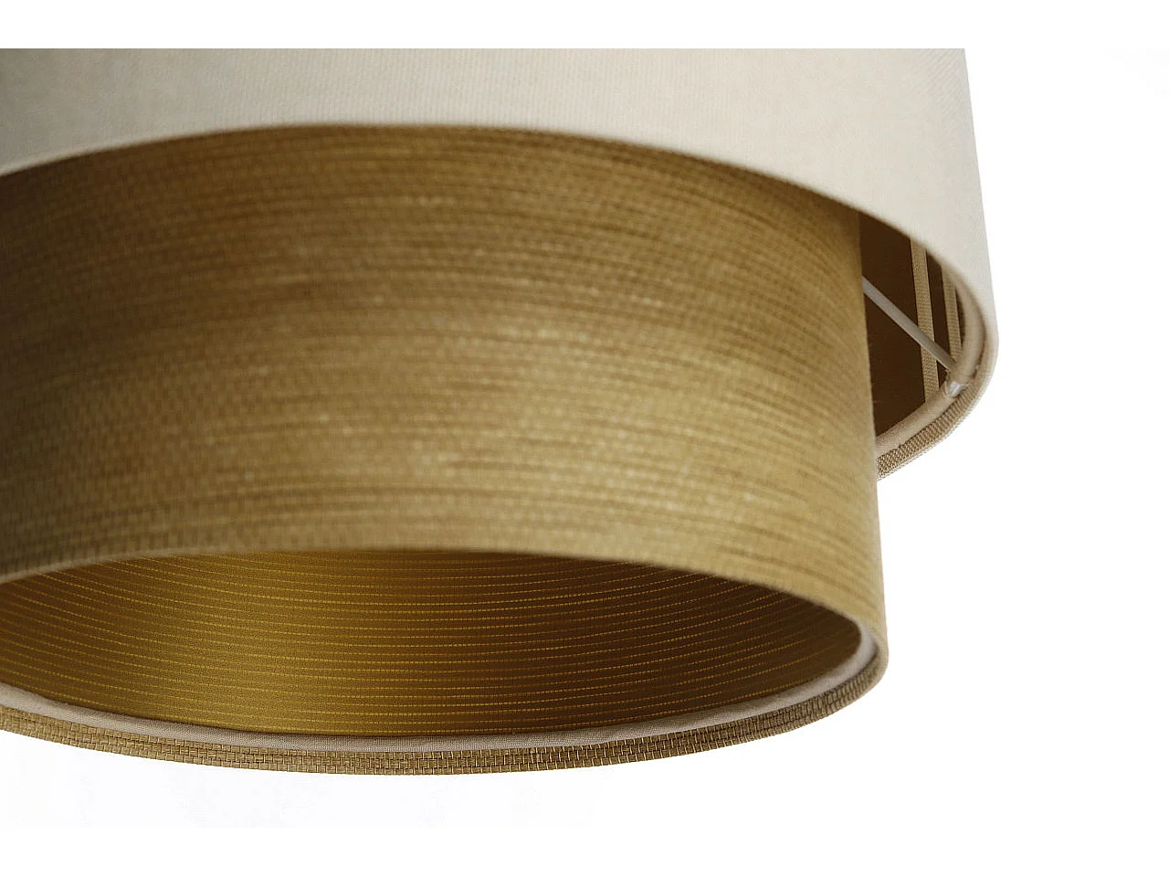 Lampa wisząca DUO LAMI LINE 25 kremowa/brązowa