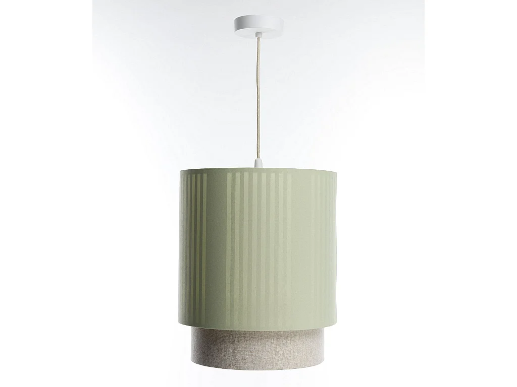 Lampa wisząca DUO LAMI LINE 30 zielona/beżowa
