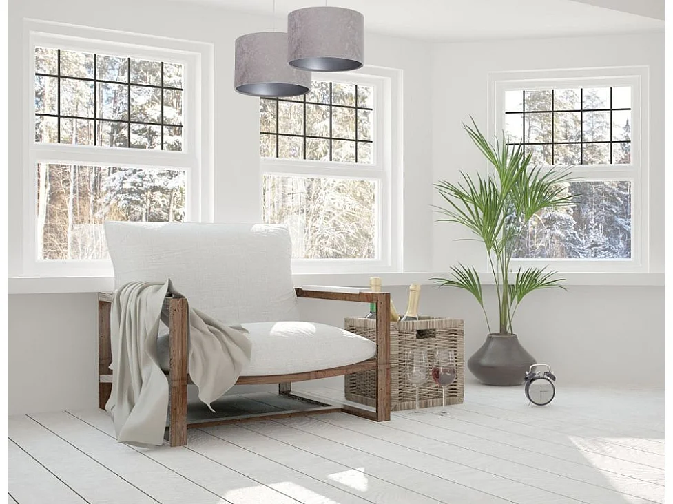 Lampa wisząca HOME 30 szara/srebrna