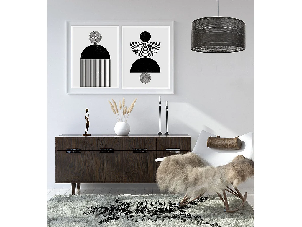 Lampa wisząca NATURAL DARK 50 grafitowa