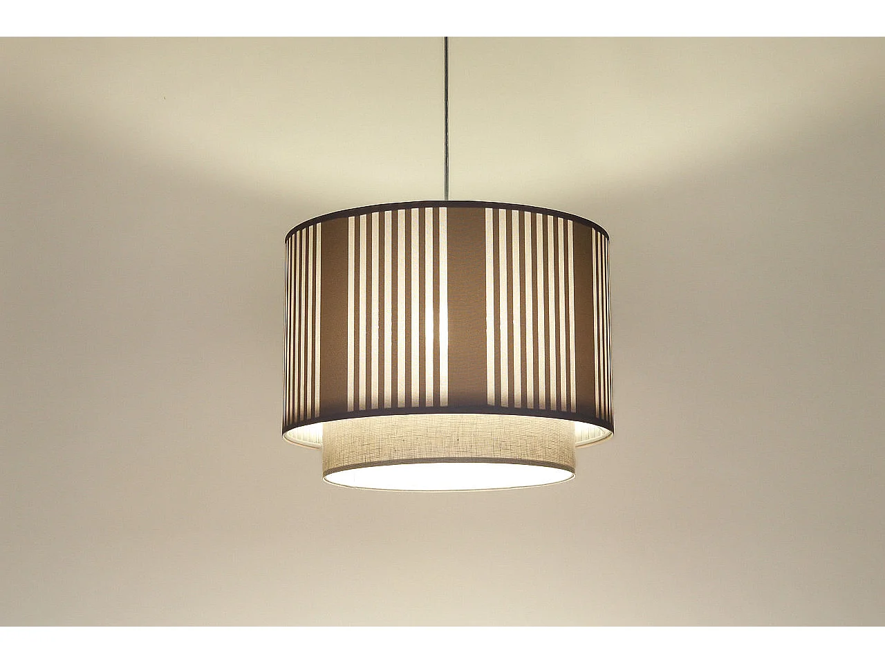 Lampa wisząca DUO LAMI LINE 60 kremowa/beżowa