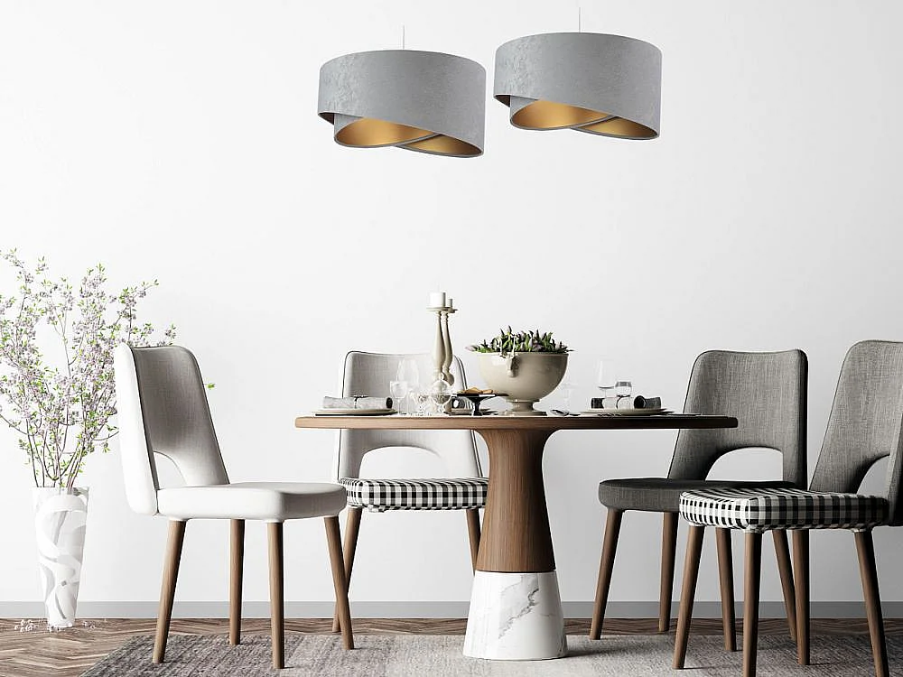 Lampa wisząca GEMSTONE szara/złota