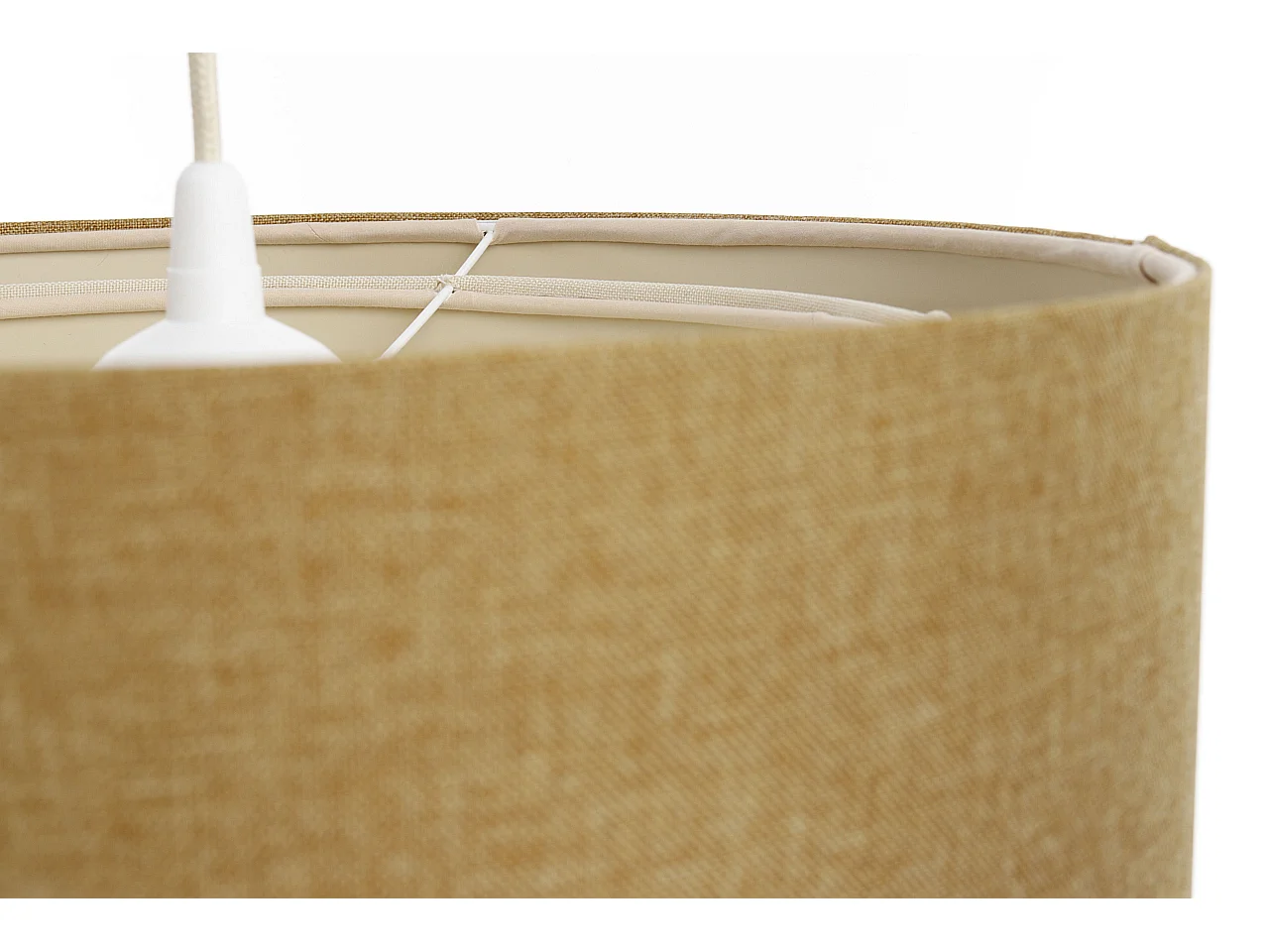 Lampa wisząca ERUTAN DOUBLE RATTAN 40 żółta/kremowa