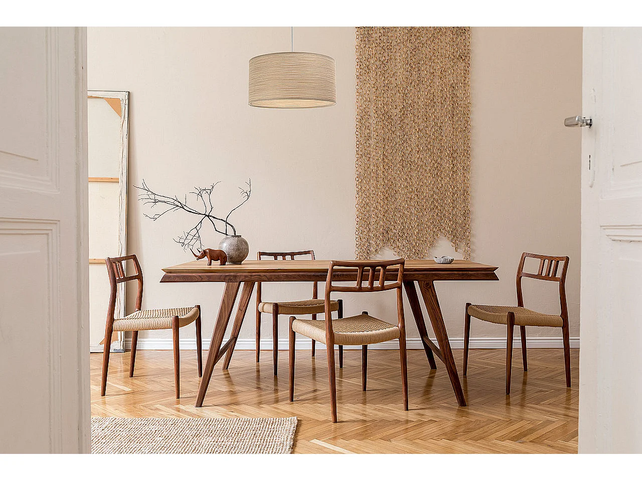 Lampa wisząca NATURAL REED 50 beżowa