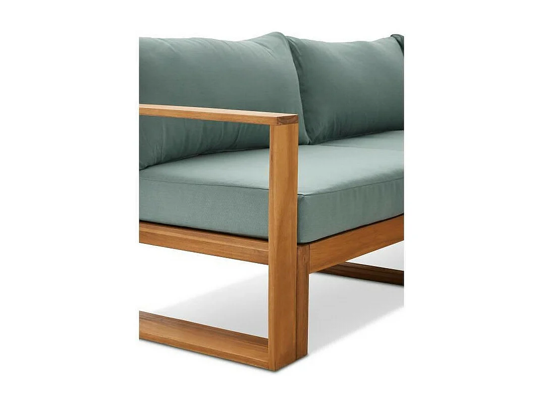 Salon de jardin en bois dAcacia FSC - 6 personnes - Levata - Vert-bleu