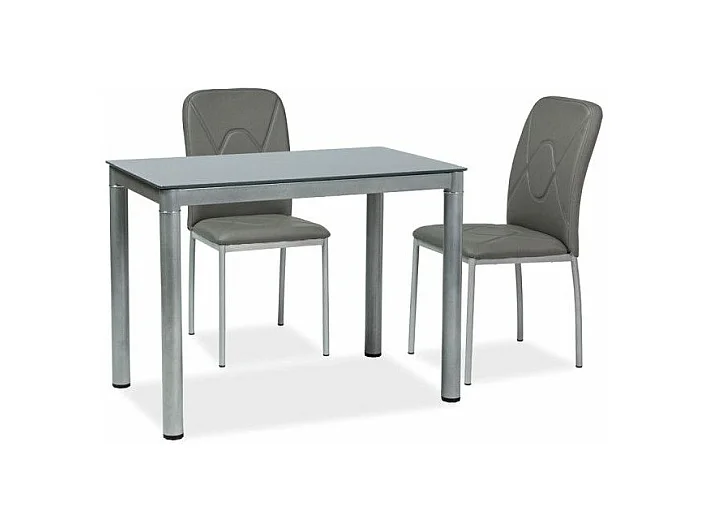 Table 4 personnes - Galant - 100 x 60 x 75 cm - Gris