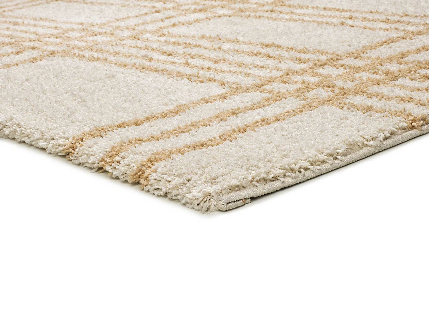 Alfombra interior  - shaggy nórdico - beige - 133 x 190 cm - HELIA