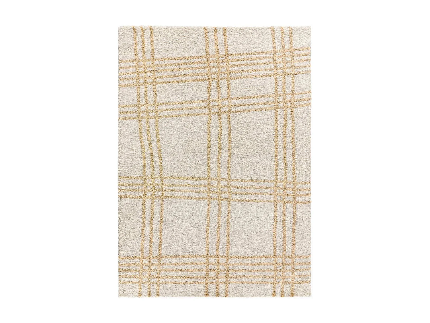 Tapis intérieur - shaggy nordique - beige - 133 x 190 cm - HELIA
