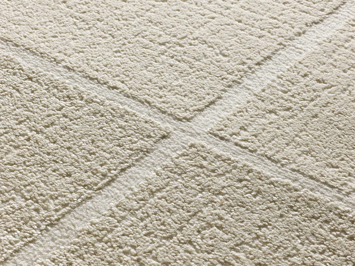 Tapis intérieur - géométrique avec relief - blanc - 160 x 230 cm - FLORA