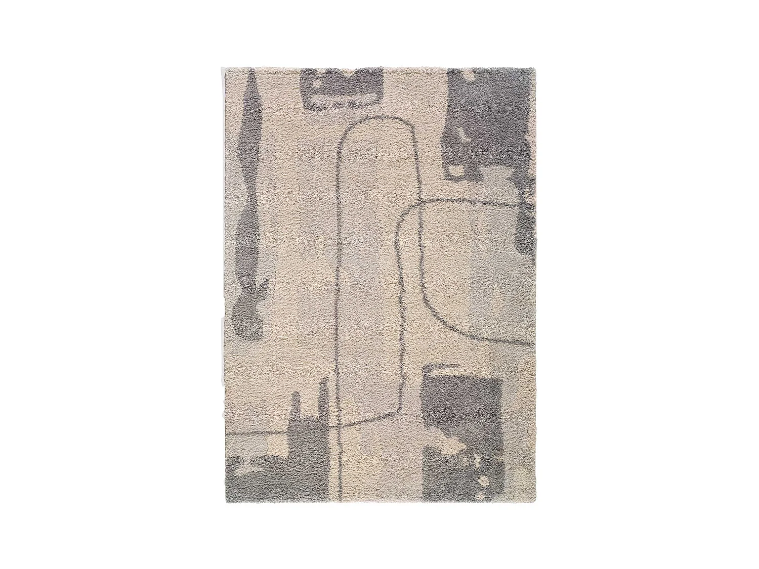 Alfombra interior  - shaggy abstracto - plata - 133 x 190 cm - HELIA