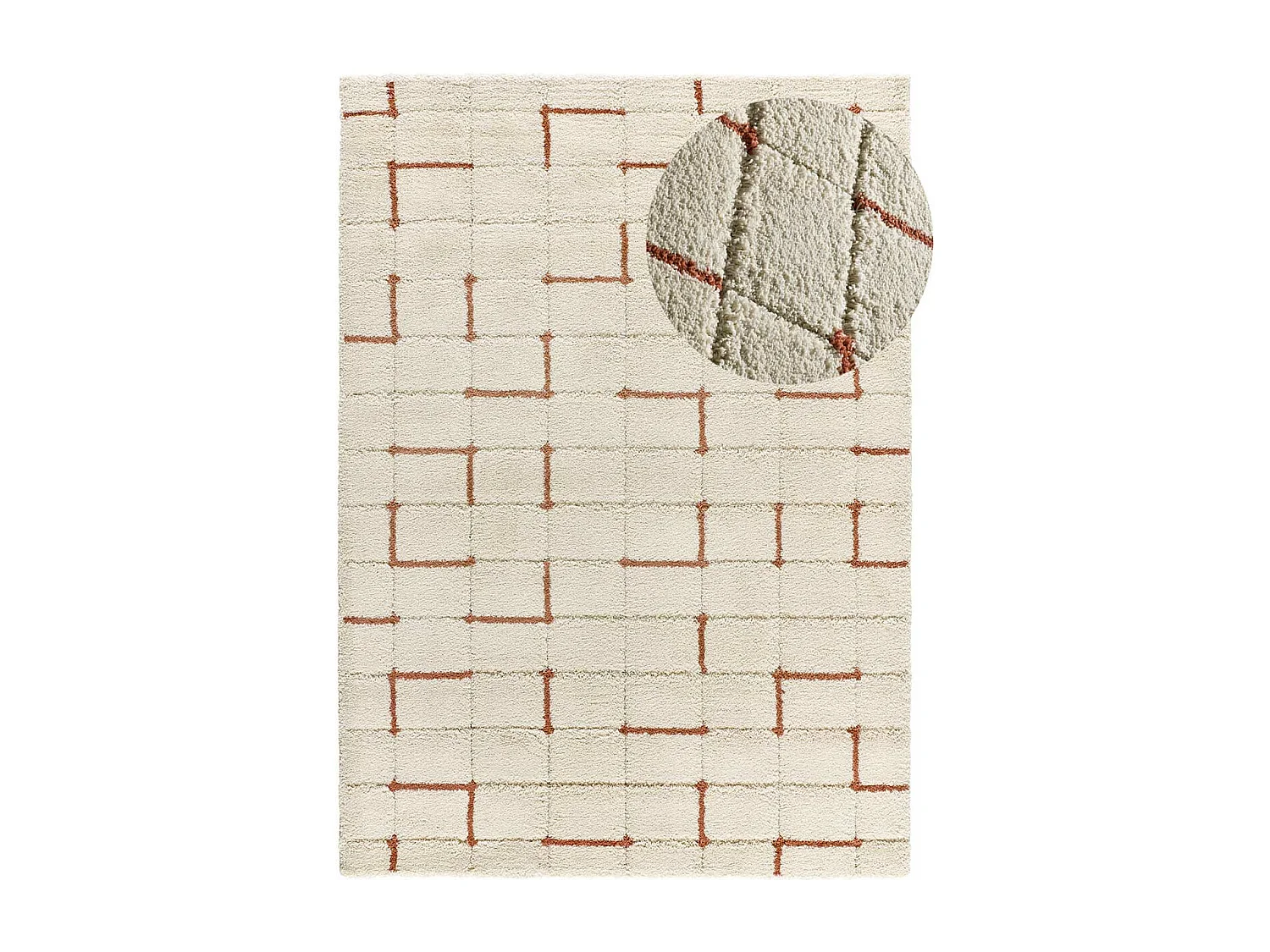 Tappeto interno - shaggy geometrico - caldera - 60 x 120 cm - BRENDA