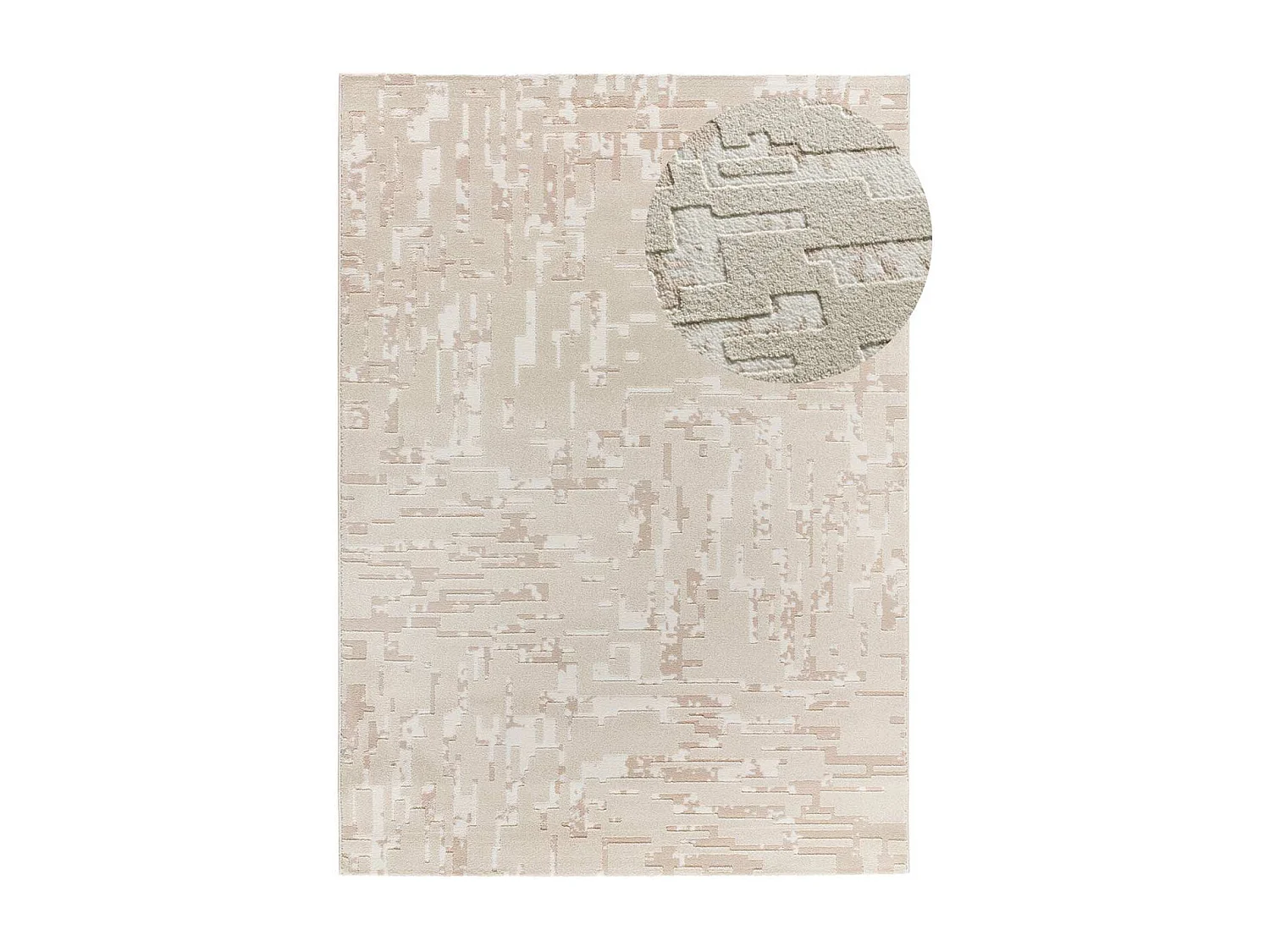 Alfombra interior  - abstracto con relieve - beige - 160 x 230 cm - BARESA