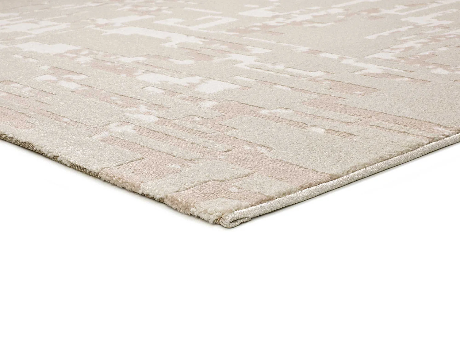 Tapis intérieur - abstrait avec relief - beige - 160 x 230 cm - BARESA