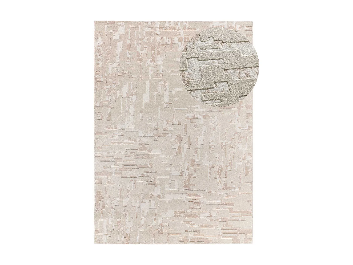 Tappeto interno - astratto con rilievo - beige - 160 x 230 cm - BARESA