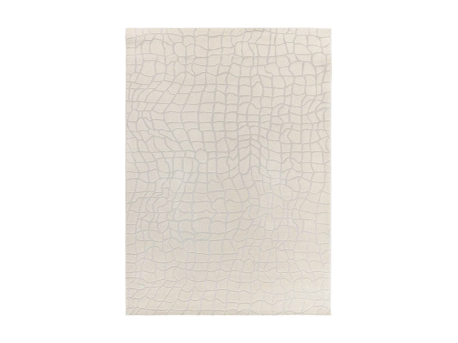 Tapete interior - moderno com relevo - prateado - 160 x 230 cm - BARESA