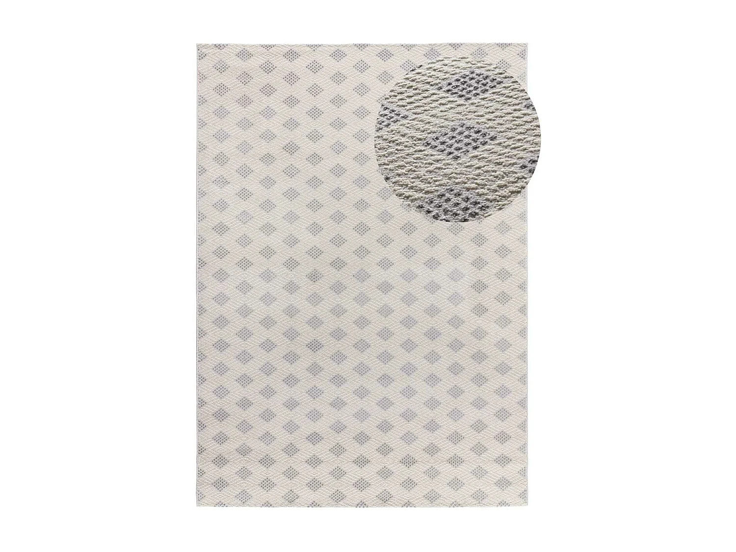 Tappeto interno - geometrico con rilievo - argento - 160 x 230 cm - BARESA