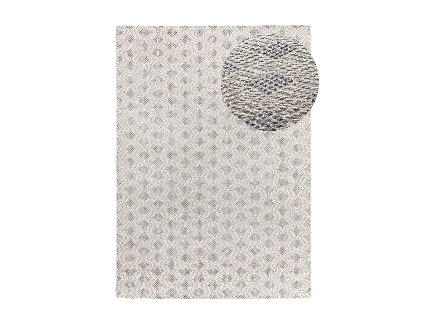 Alfombra interior  - geométrico con relieve - plata - 160 x 230 cm - BARESA