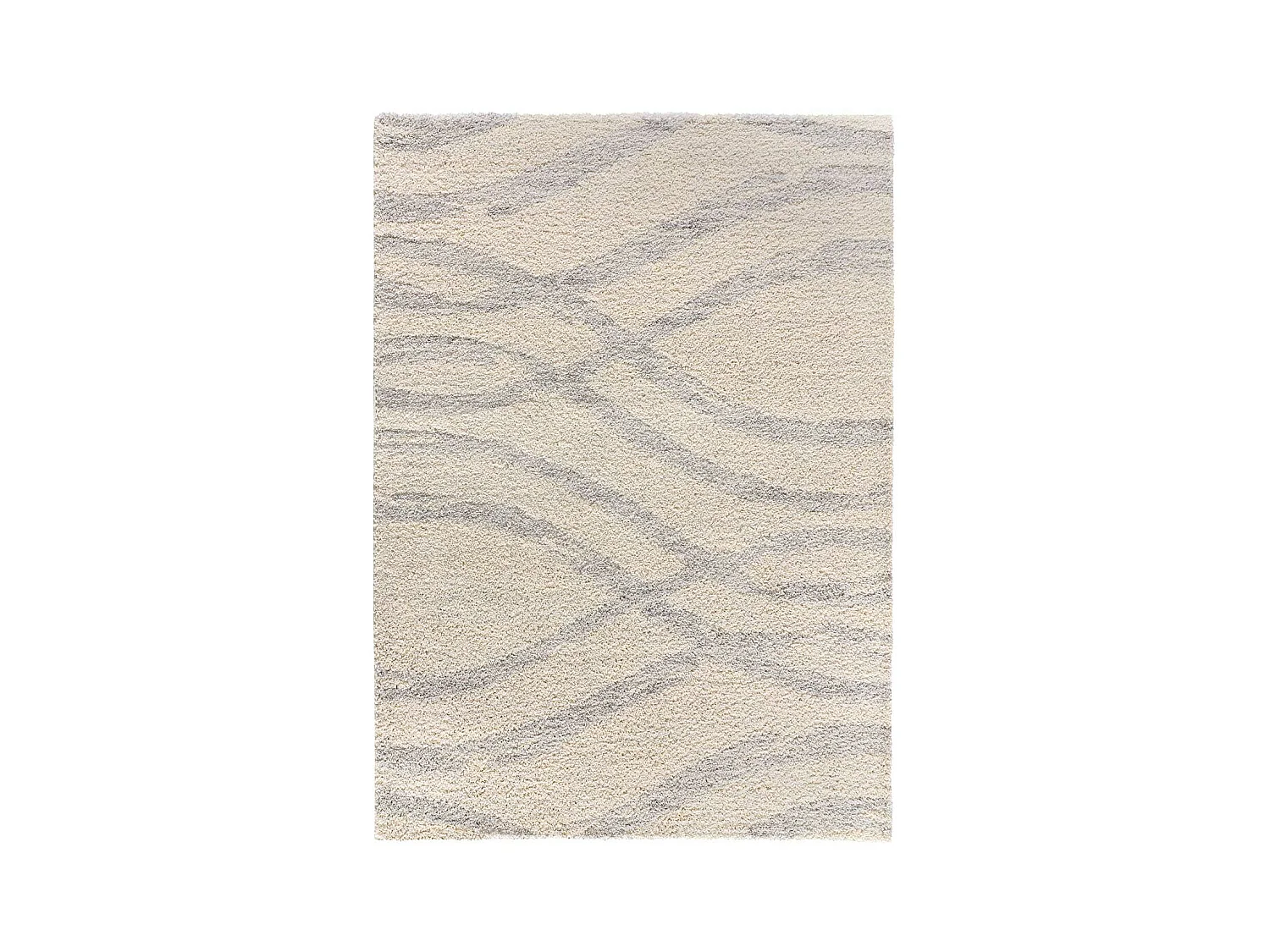 Tapis intérieur - shaggy scandinave - argent - 133 x 190 cm - HELIA