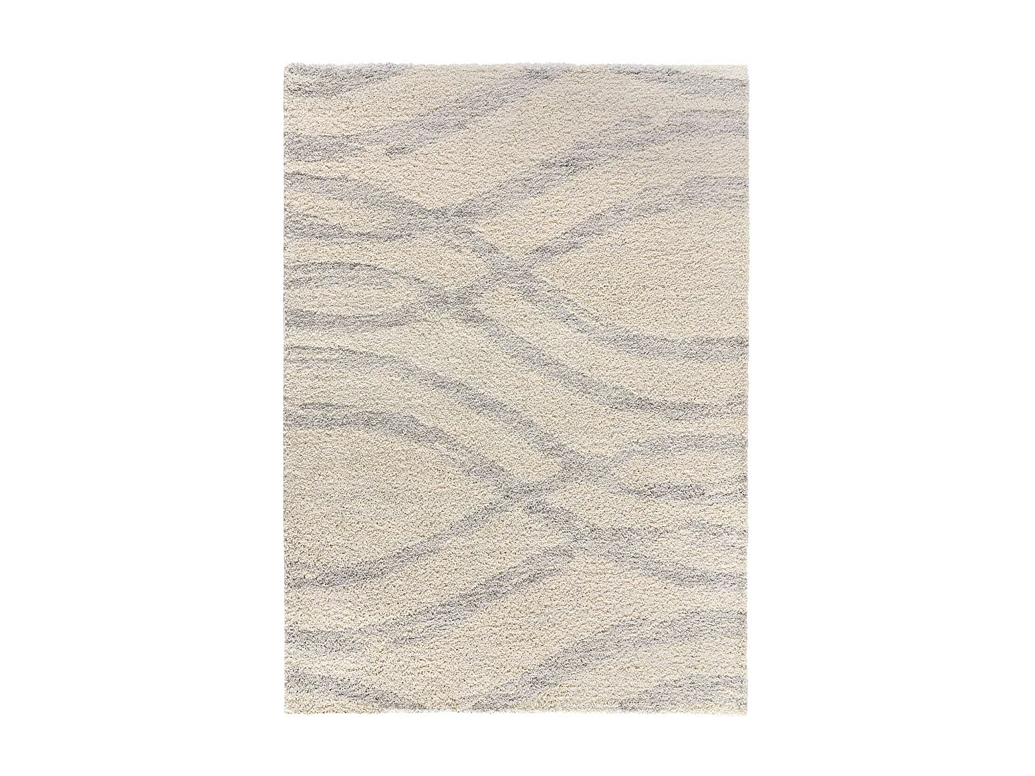 Tapis intérieur - shaggy scandinave - argent - 133 x 190 cm - HELIA