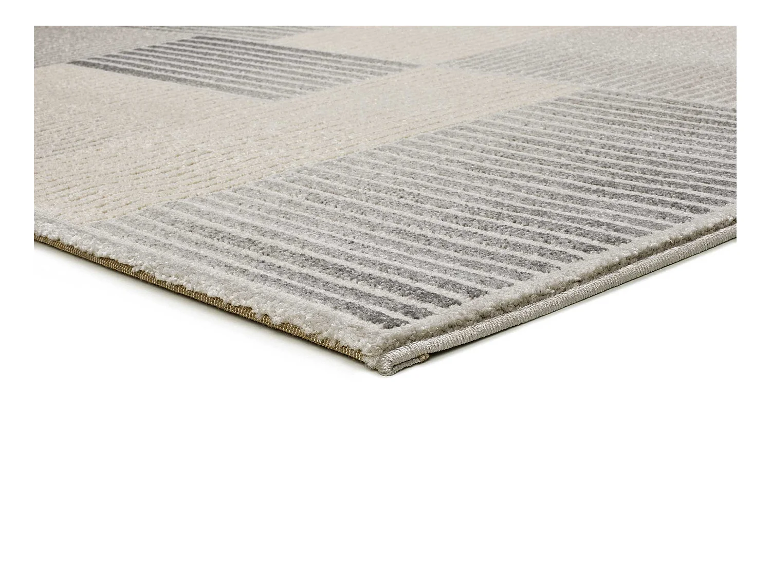 Alfombra interior  - geométrico con relieve - gris - 200 x 290 cm - BARESA