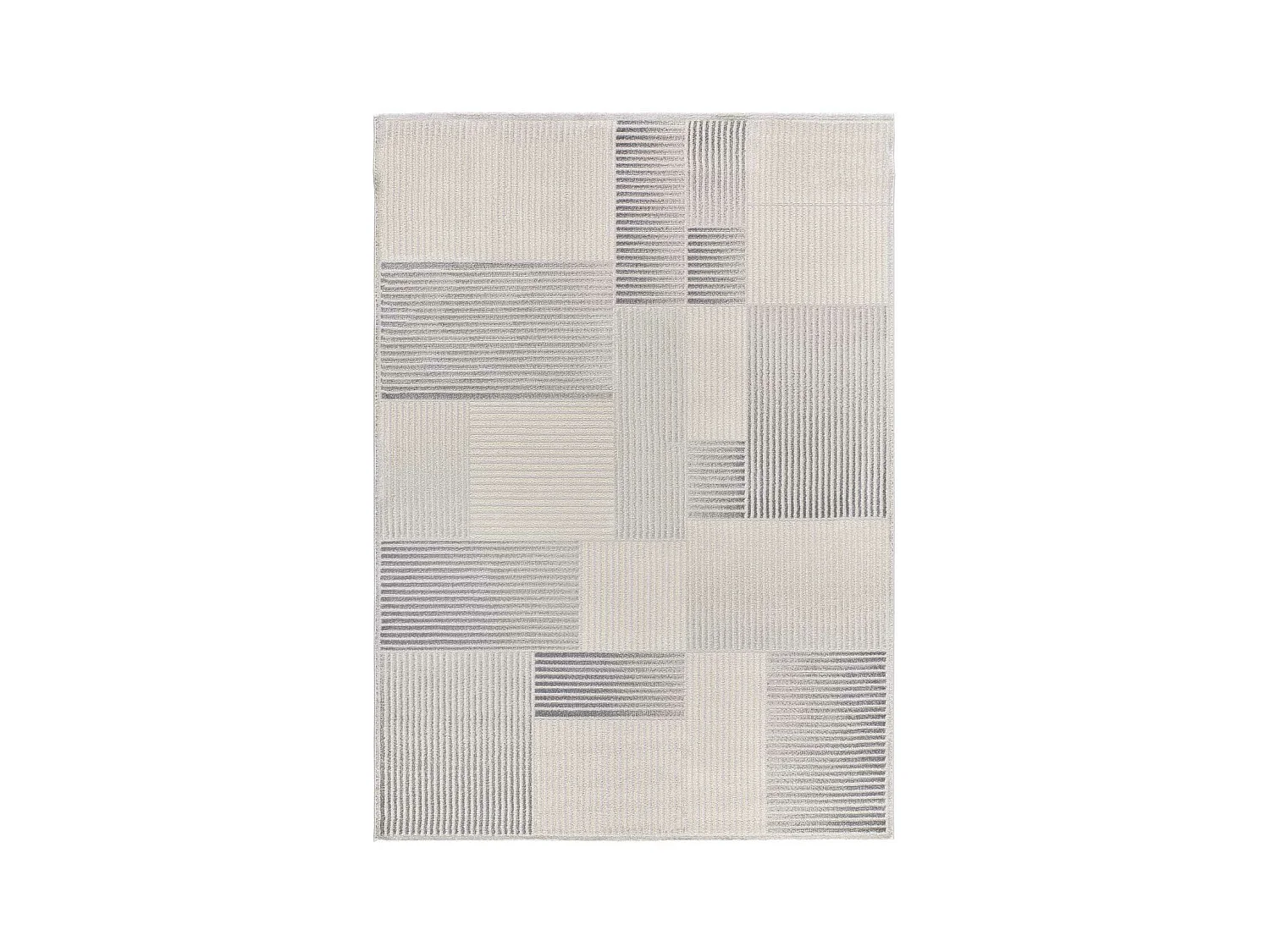 Alfombra interior  - geométrico con relieve - gris - 200 x 290 cm - BARESA