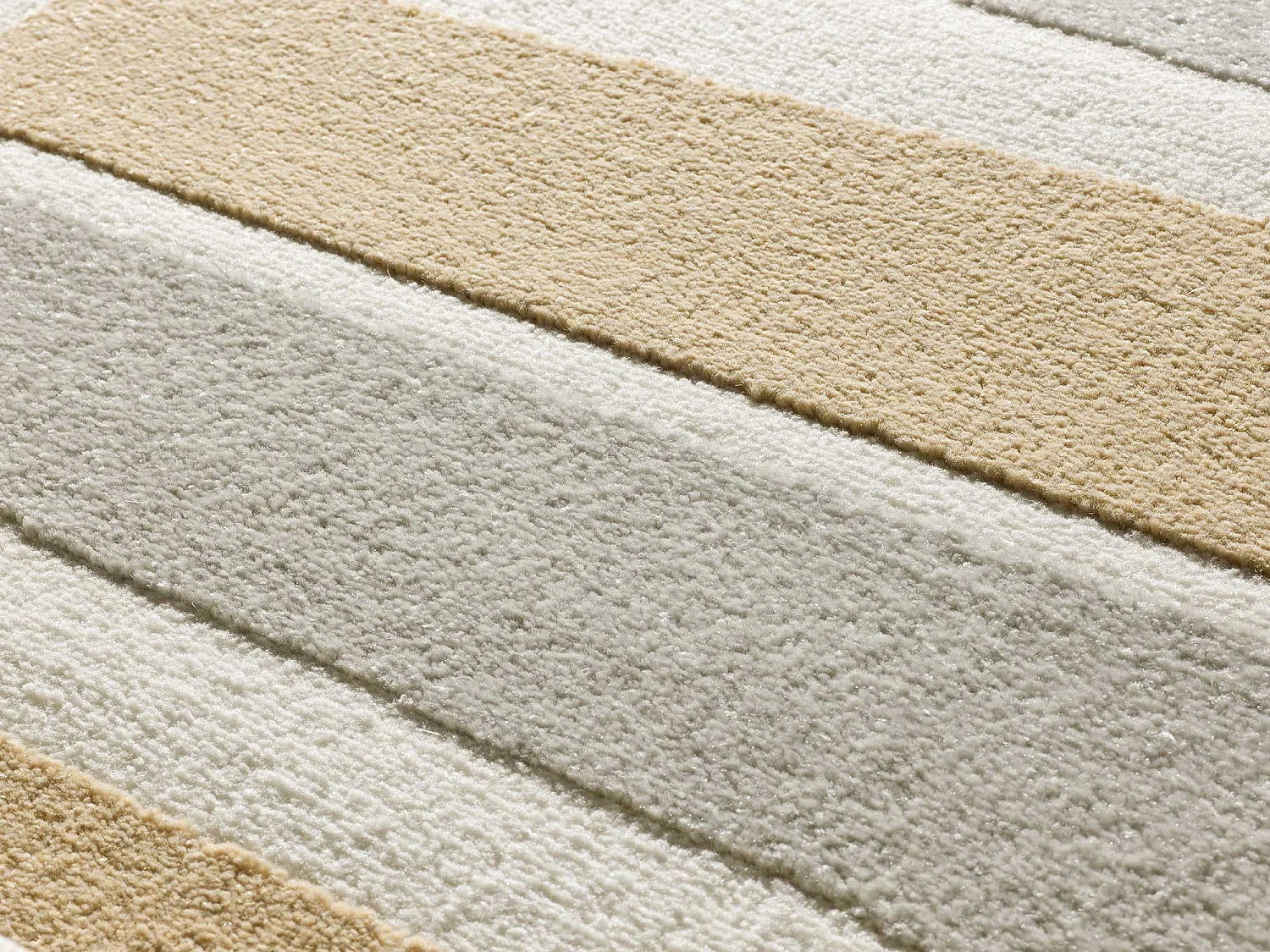 Tapis intérieur - géométrique avec relief - argent - 160 x 230 cm - FLORA