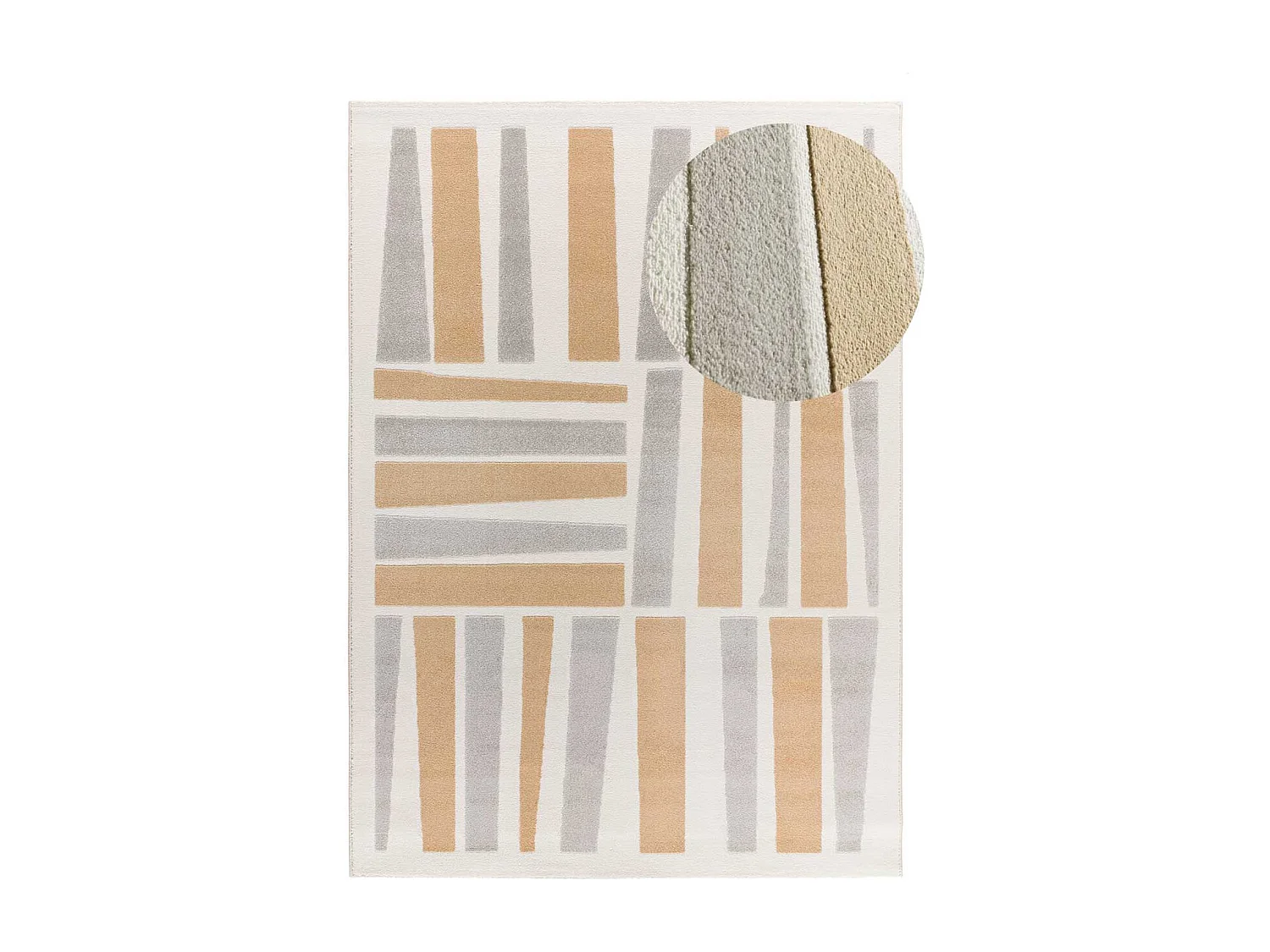 Alfombra interior  - geométrico con relieve - plata - 160 x 230 cm - FLORA