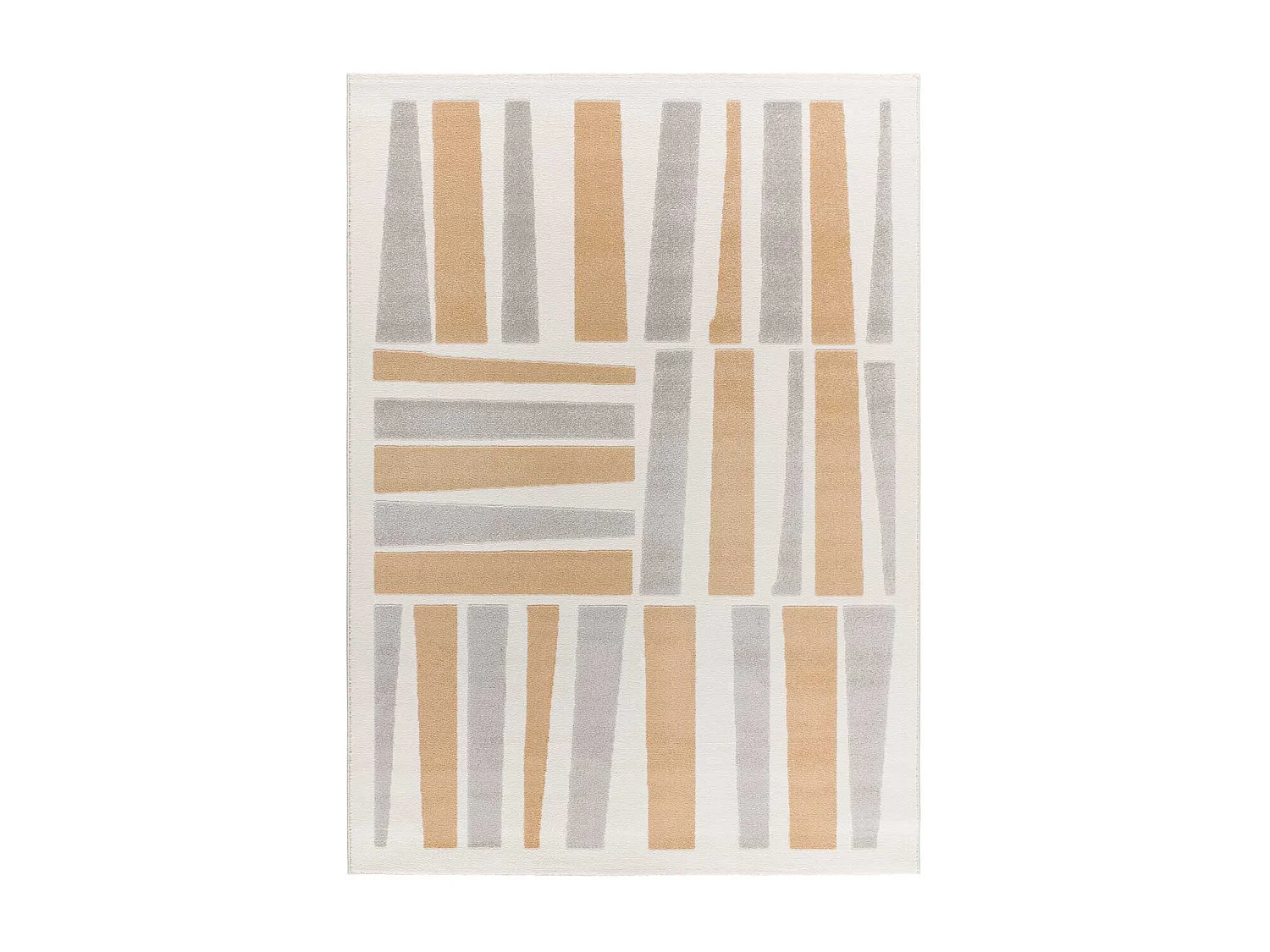 Alfombra interior  - geométrico con relieve - plata - 160 x 230 cm - FLORA