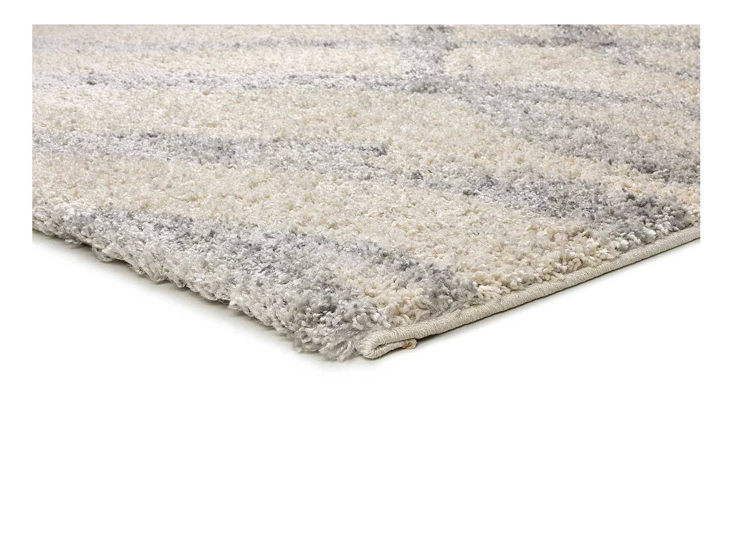 Alfombra interior  - shaggy escandinavo - plata - 80 x 150 cm - HELIA