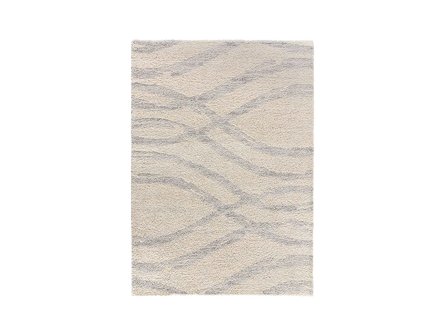 Tapis intérieur - shaggy scandinave - argent - 80 x 150 cm - HELIA
