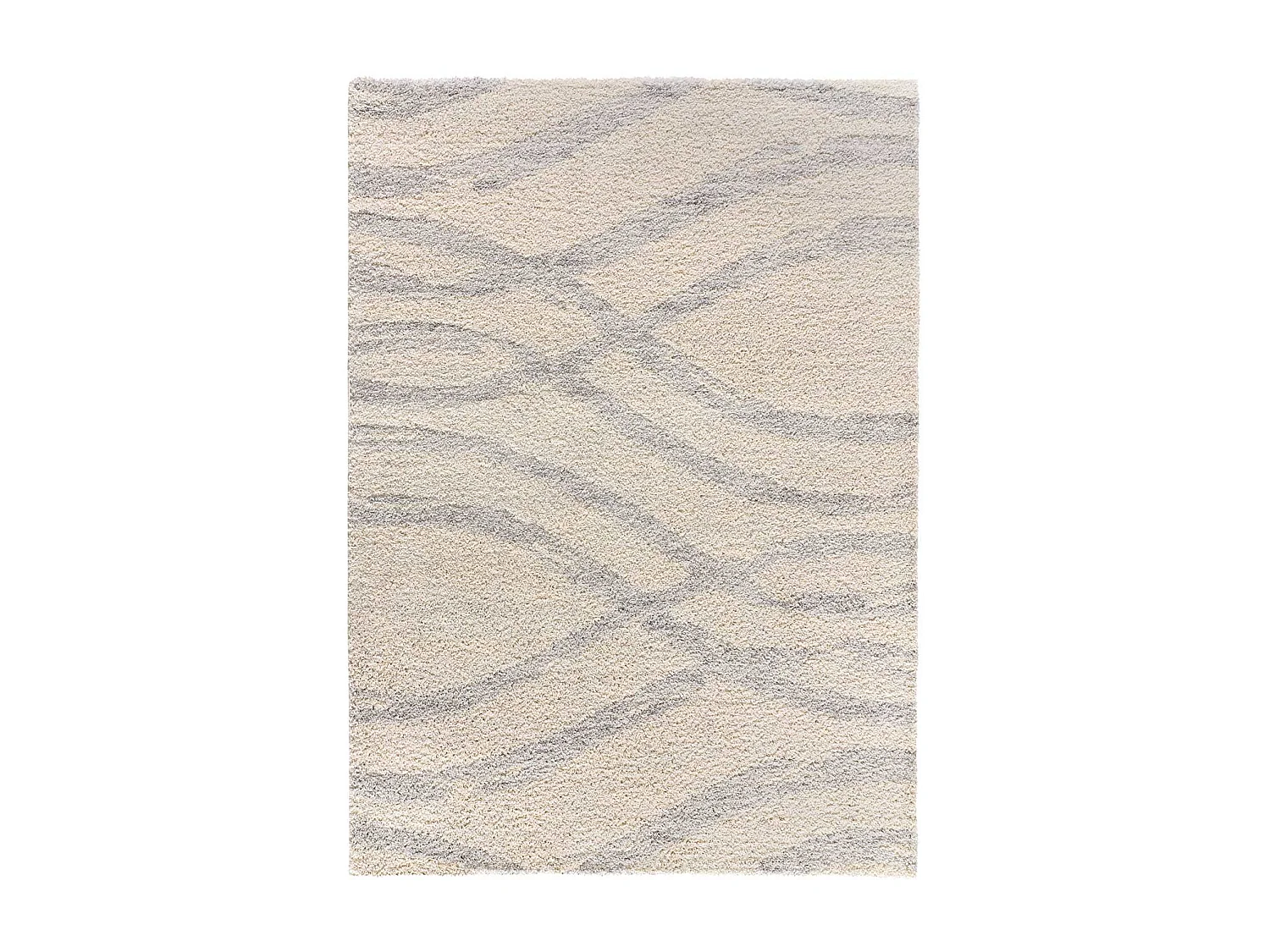 Tapis intérieur - shaggy scandinave - argent - 80 x 150 cm - HELIA