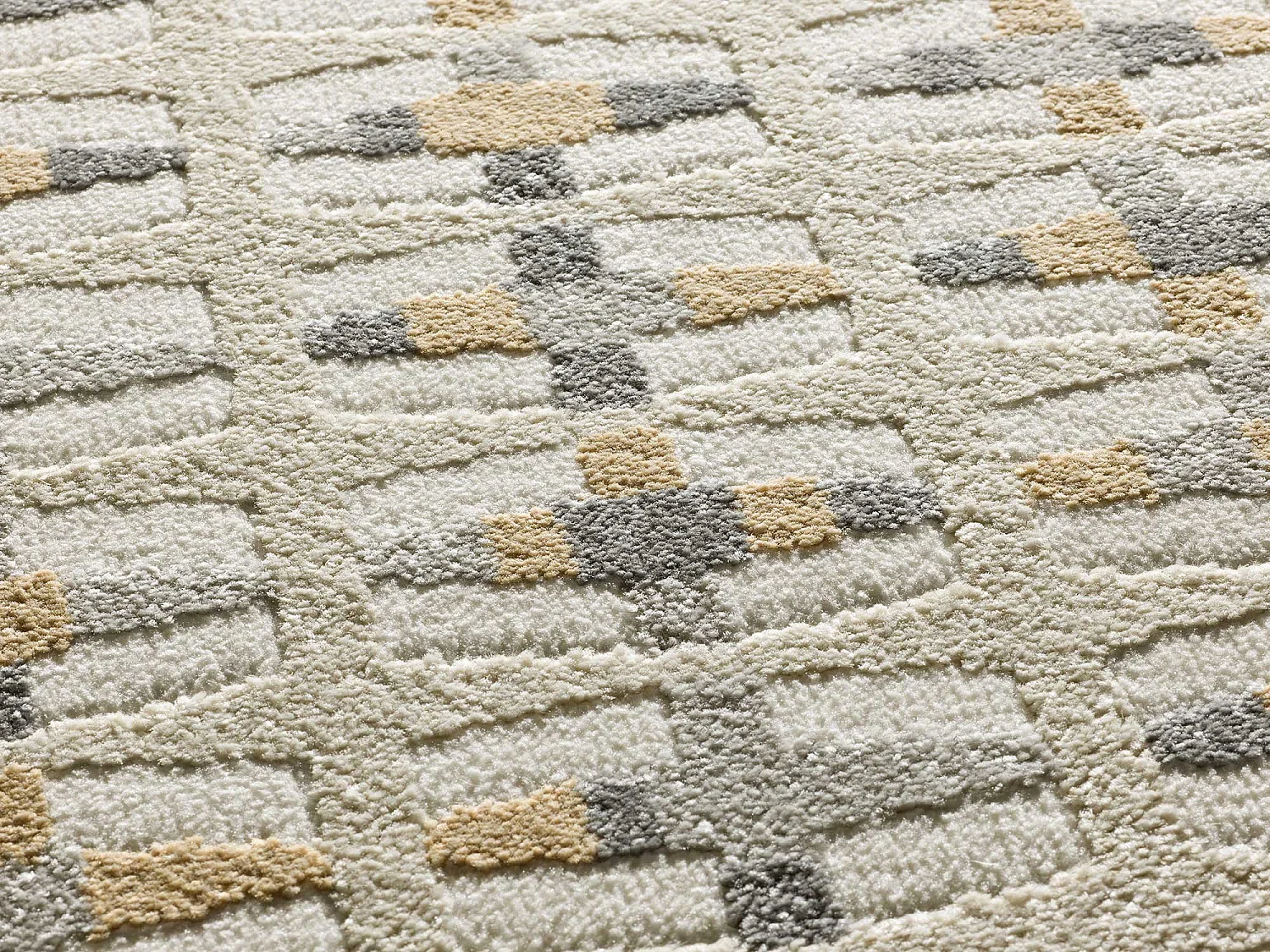 Alfombra interior  - geométrico con relieve - multicolor - 133 x 190 cm - BARESA