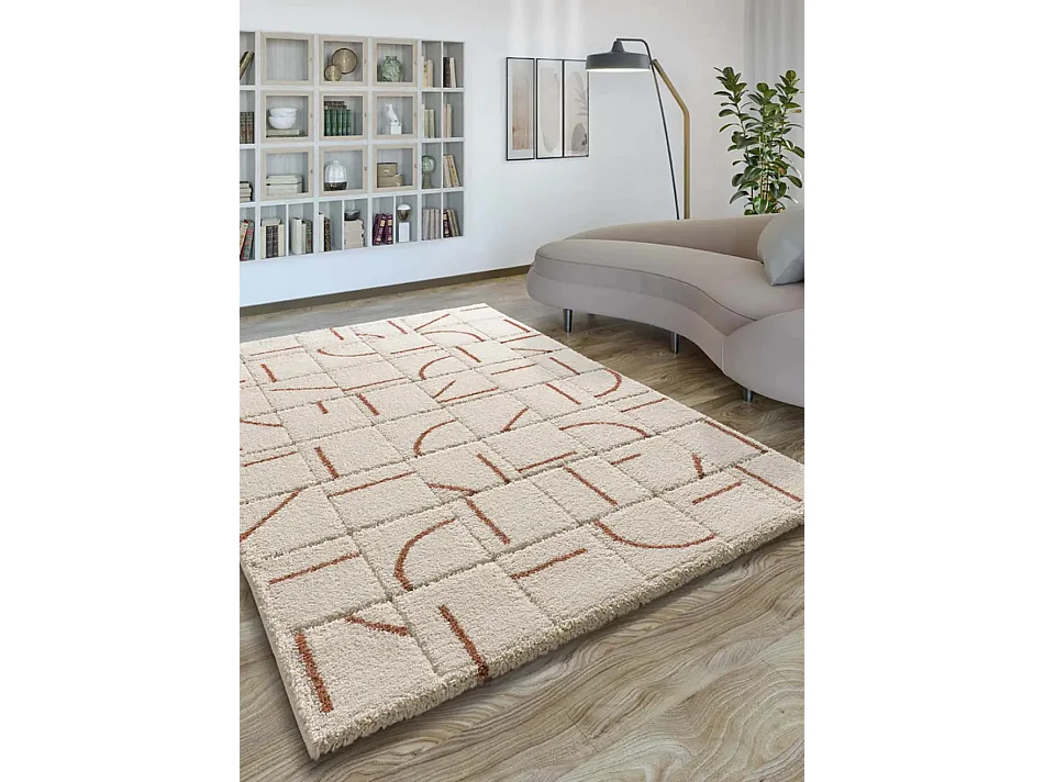 Tappeto interno - shaggy geometrico - caldera - 133 x 190 cm - BRENDA