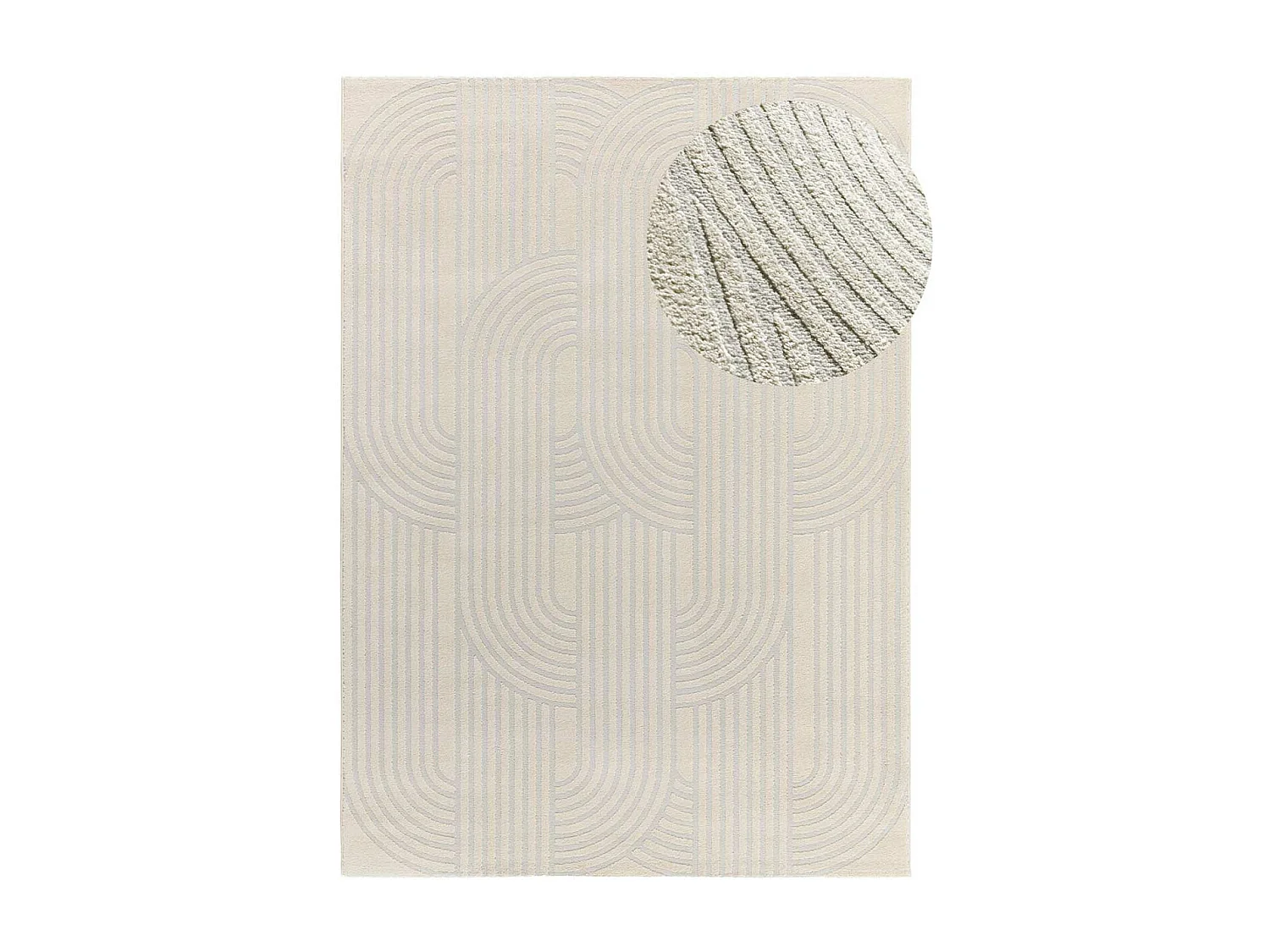 Tappeto interno - geometrico con rilievo - argento - 160 x 230 cm - BARESA