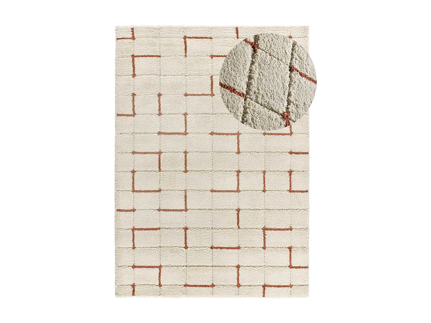 Tappeto interno - shaggy geometrico - caldera - 80 x 150 cm - BRENDA